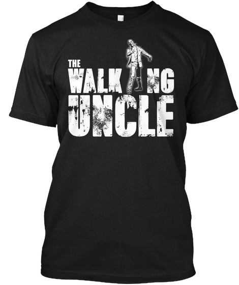 The Walking Uncle Black Camiseta Front