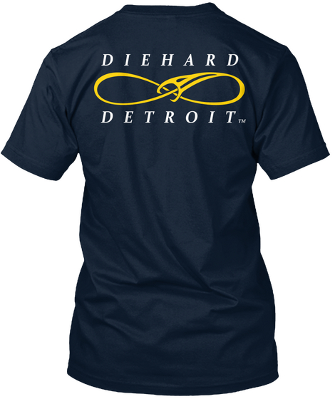 Die Hard Detroit New Navy Camiseta Back