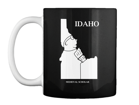 A Funny Map Of Idaho Black Camiseta Front