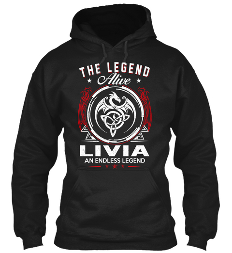 The Legend Alive Livia An Endless Legend Black T-Shirt Front