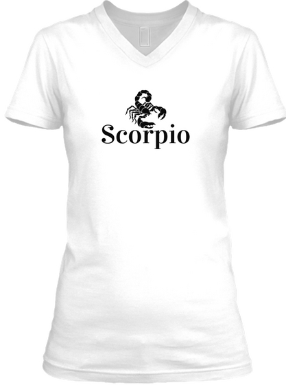 Scorpio White Camiseta Front