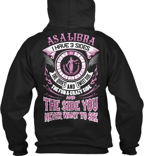 As A Libra Woman Black T-Shirt Back