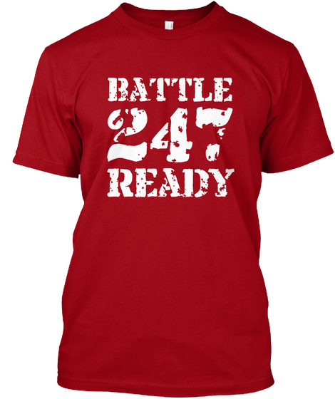Battle 247 Ready Deep Red Camiseta Front