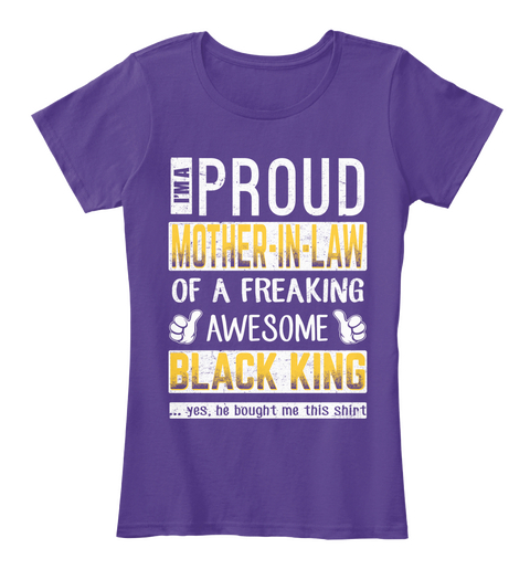 King Perfect Gift For Mother In Law Purple T-Shirt Front