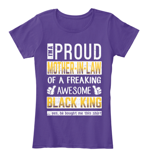 King Perfect Gift For Mother In Law Purple Maglietta Front