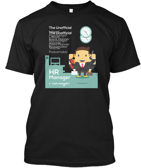 Hr Manager T Shirt Black T-Shirt Front