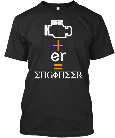 +Er  Engineer Black T-Shirt Front