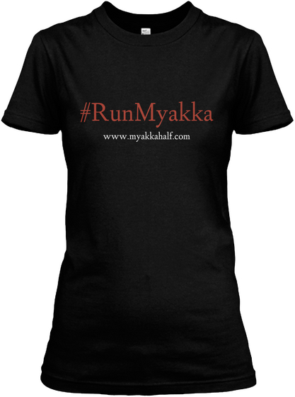 #Run Myakka Www.Myakkahalf.Com Black Maglietta Front