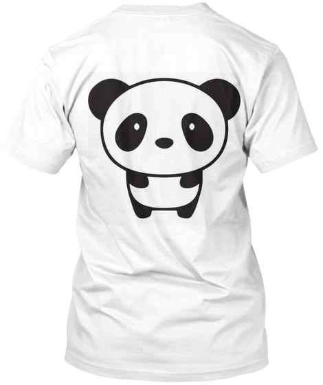 Panda T's White Camiseta Back