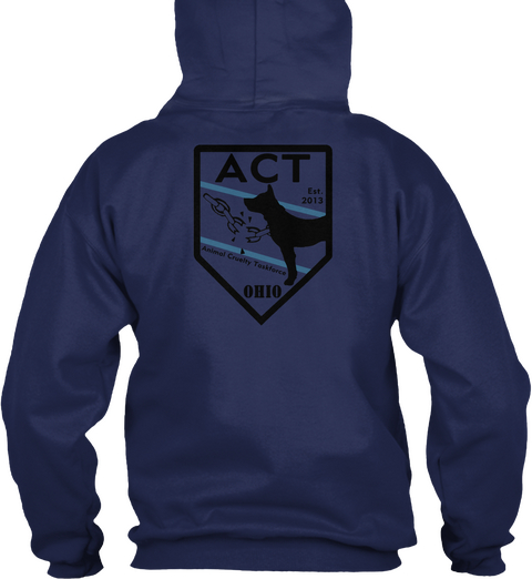 Act Est. 2013 Animal Cruelty Taskforce Ohio Navy T-Shirt Back