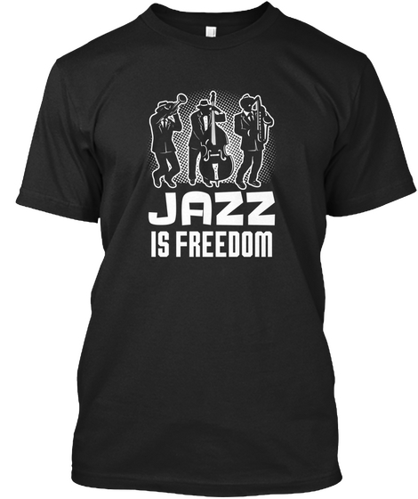 I Love Jazz Black Camiseta Front