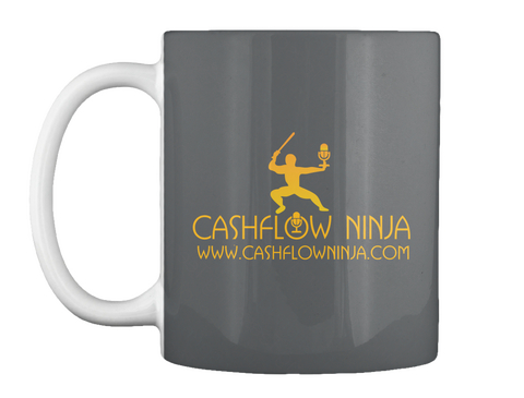 Cashflow Ninja Www.Cashflowninja.Com Dk Grey T-Shirt Front
