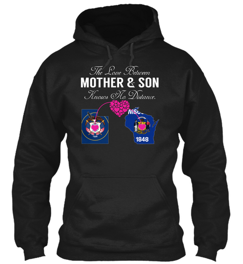 Mother Son   Utah Wisconsin Black Camiseta Front