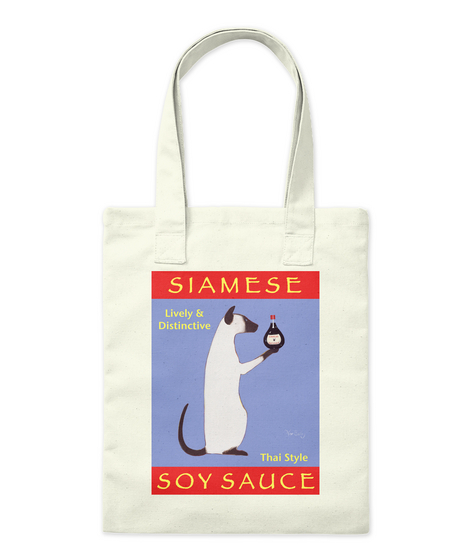 Siamese Soy Sauce By Ken Bailey Natural T-Shirt Front