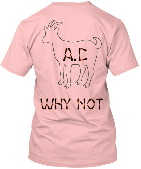A.C Why Not Pale Pink T-Shirt Back