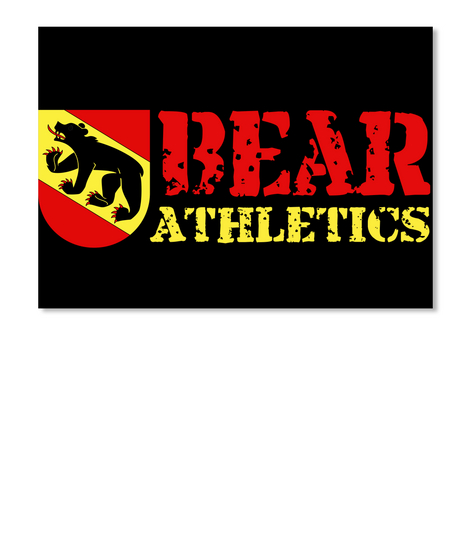 Bear Athletics Black T-Shirt Front