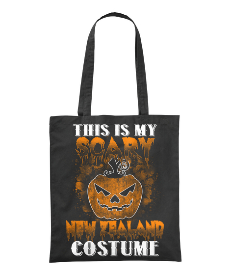 This Is My Scary New Zealand Costume Black Camiseta Front