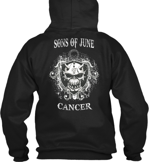 Sons Of June Cancer Black áo T-Shirt Back