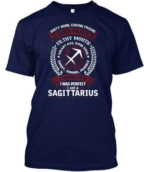 Sagittarius   Limited Edition Navy T-Shirt Front
