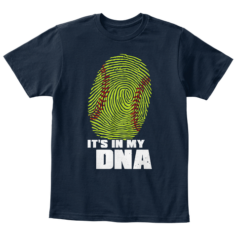 It's In My Dna New Navy T-Shirt Front