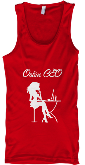 Online Ceo Red áo T-Shirt Front