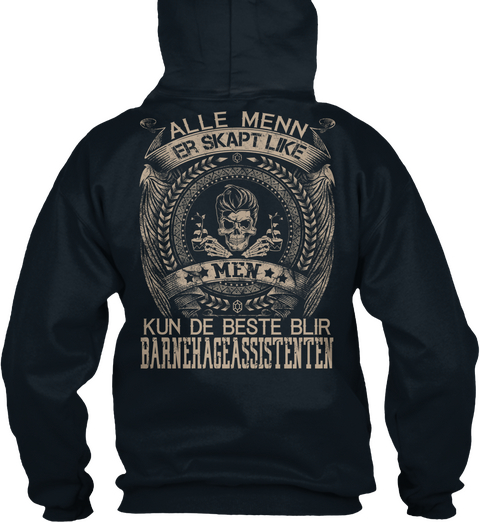 Barnehageassistenten French Navy T-Shirt Back