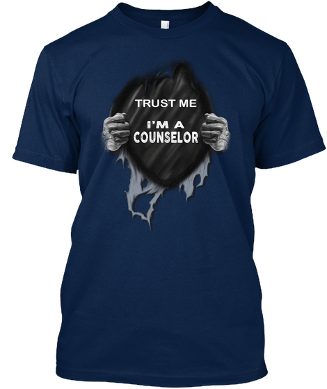 Trust Me I'm A Counselor Navy Camiseta Front