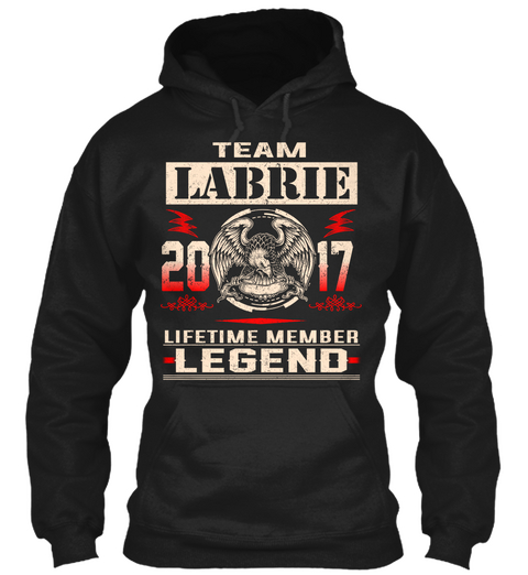 Team Labrie 2017 Black T-Shirt Front