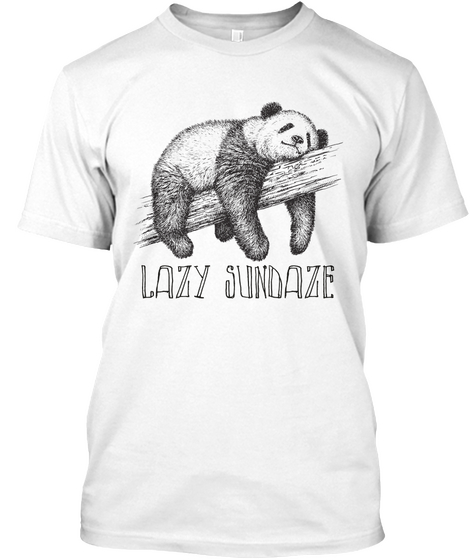 Lazy Sundaze White áo T-Shirt Front