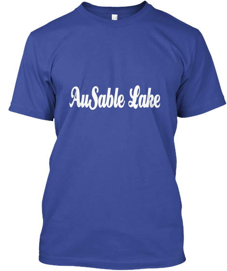 Ausable Lake Deep Royal T-Shirt Front