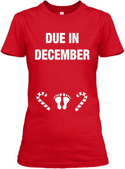 Due In December Red Camiseta Front