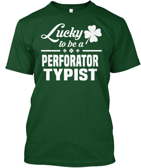 Perforator Typist Deep Forest T-Shirt Front