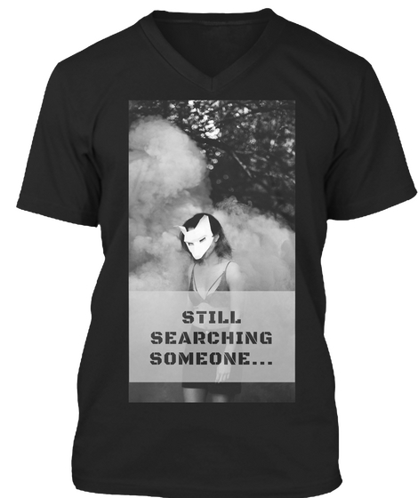 Stil Searching Someone Black Camiseta Front