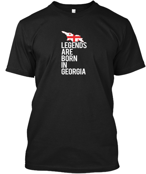Georgia Heritage Gift Black Camiseta Front