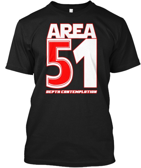 Area 51 Tee Dept Contemplation Black T-Shirt Front