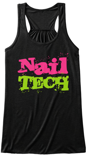 Nail Tech Black áo T-Shirt Front