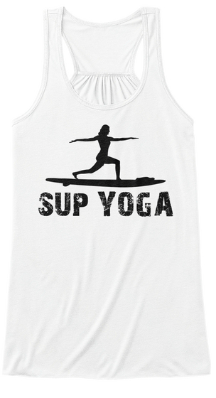 Sup Yoga White áo T-Shirt Front