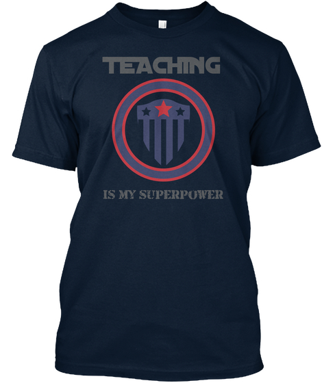 Teaching Is My Superpower New Navy Kaos Front