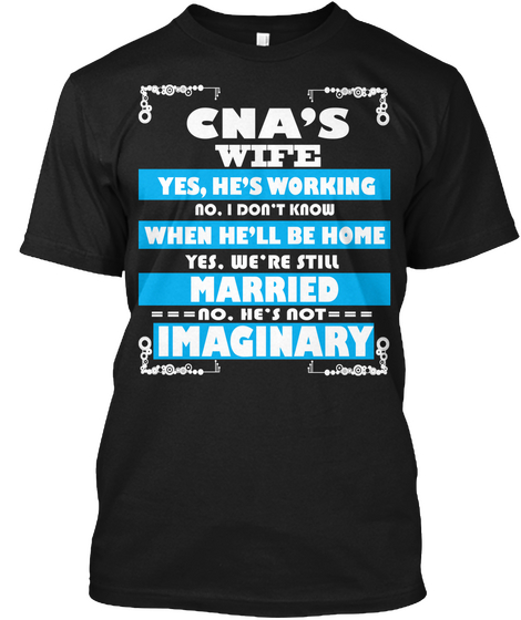 Wife Cna Black Kaos Front