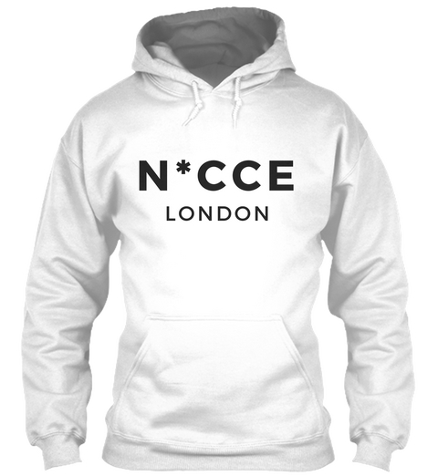 N*Cce London Style Hoodie Arctic White Kaos Front