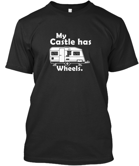 My Castle Has Wheels Black Camiseta Front