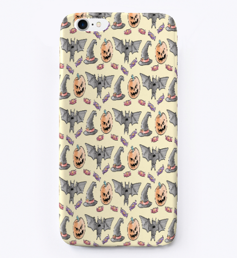 Halloween  Pattern  I Phone Case Light Yellow áo T-Shirt Front