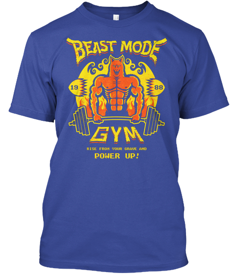 Gym Deep Royal T-Shirt Front