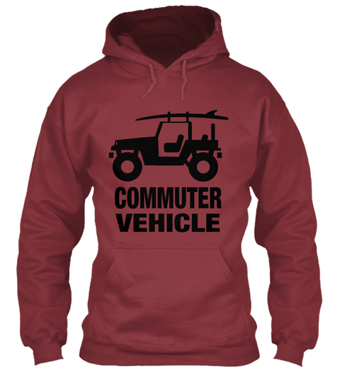 Commuter Vehicle Maroon T-Shirt Front