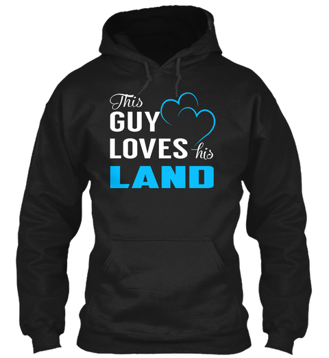 Guy Loves Land   Name Shirts Black T-Shirt Front