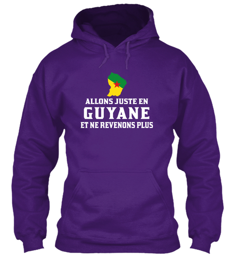 Allons Juste En Guyane Et Ne Revenons Plus Purple T-Shirt Front