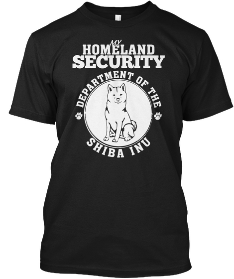 My Homeland Security Department Of The Shiba Inu Black Camiseta Front
