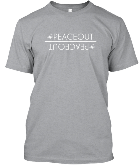Peaceout Peaceout Heather Grey Maglietta Front