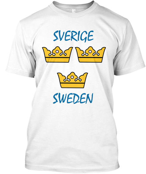 Sweden T Shirt White Camiseta Front
