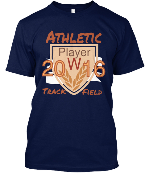 Athletic Player W 2016 Track Field Navy T-Shirt Front